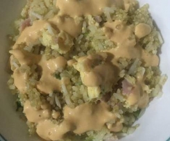 Coconut steamed fried Quinoa and Rice