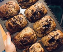 Olive Oil Banana Bread with Nutella Swirls