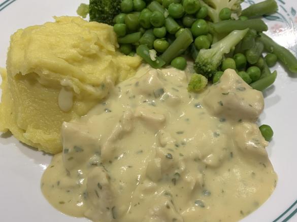 Mustard and chive chicken