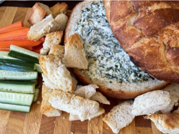 Sally's Spinach and Onion Cob Loaf
