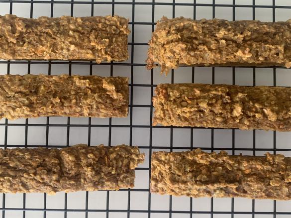 Carrot, nut and banana baked bars