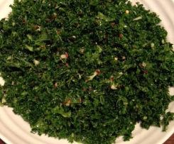 Kale, lemon and chilli salad