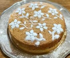 Victoria sponge with vanilla buttercream filling.