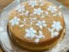 Victoria sponge with vanilla buttercream filling.