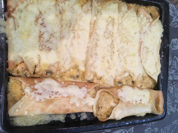 Chicken and Mushroom Crépes