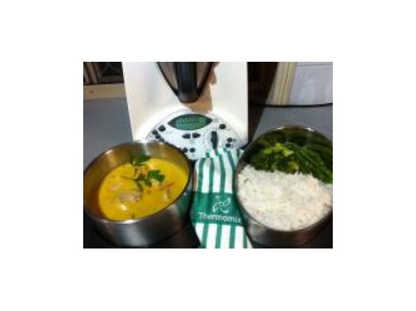 Mango Chicken with Rice and Vegetables