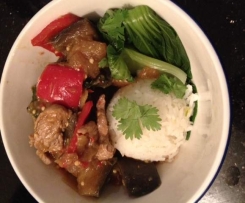 Thai pork with eggplant