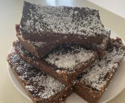 Healthy chocolate coconut slice