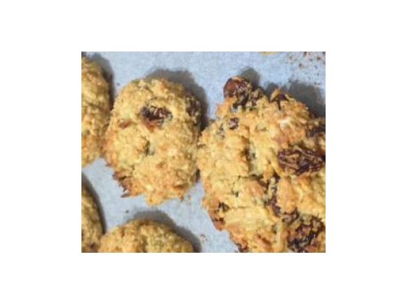 Chickpea, Peanut Butter and Sultana Biscuits