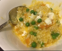 A variation of Michelle Bridge's Pumpkin & Goats Cheese Risotto