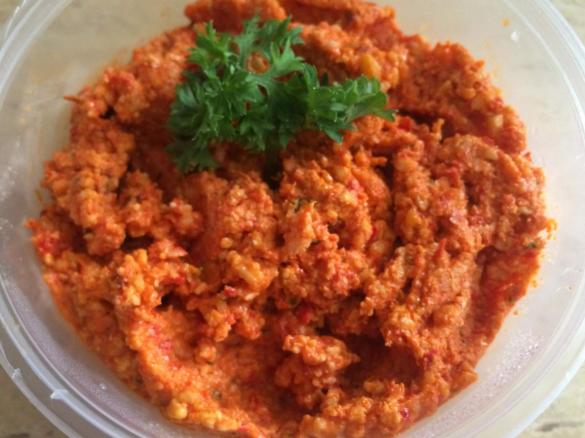 Roasted Capsicum, Parmesan and Nut Dip