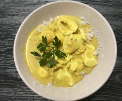 Curried eggs with rice