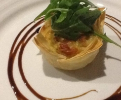 Braised leek and goats cheese tart