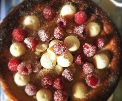 Raspberry White Chocolate Baked Cheesecake