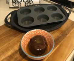 Steamed date, fig and chocolate puddings with caramel sauce