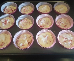 Raspberry and white chocolate muffins