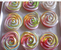 Rainbow Meringue Roses