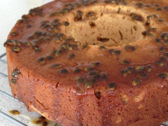 Lemon Cake with Passionfruit Syrup