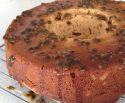 Lemon Cake with Passionfruit Syrup