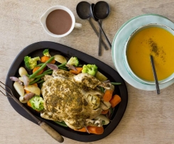 Layered chicken dinner