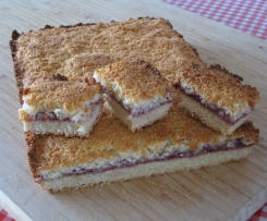 Raspberry Jam Coconut Slice
