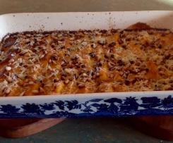 Polenta gnocchi in creamy pumpkin sauce