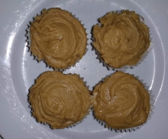 Chestnut Cupcakes with Caramel Filling and Chestnut buttercream icing
