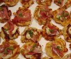 Three Cheese Blinis with Herbed Creme