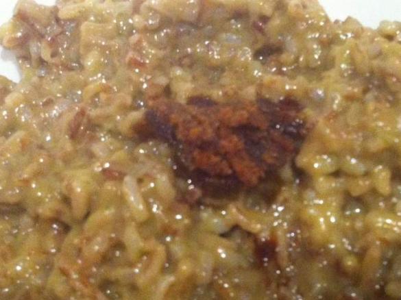 Breakfast herb rice porridge