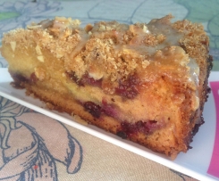 Lemon Curd and Blueberry Streusel Cake