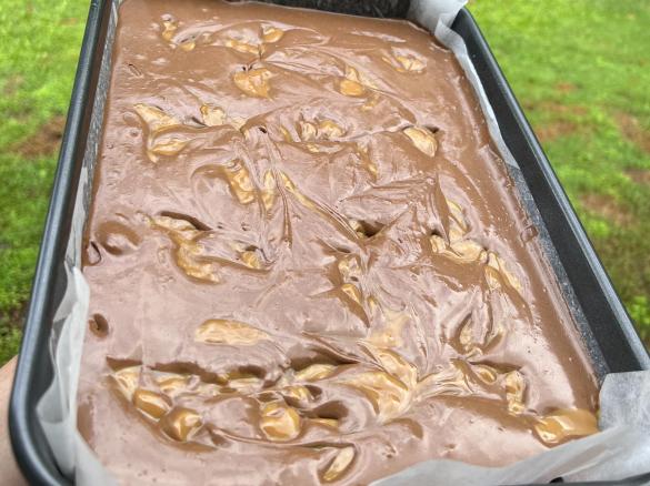 Double Batch Salted Caramel Brownie