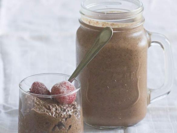 Raw Chocolate Berry Chia Pudding