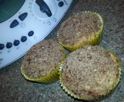 Apple Nut Cinnamon Muffins with Brown Sugar Cinnamon Topping