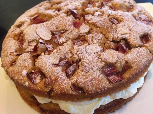 Rhubarb and Almond Cake