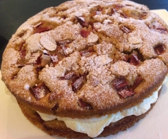 Rhubarb and Almond Cake