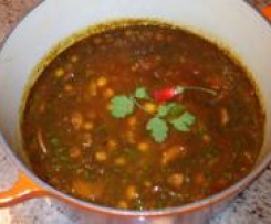 Chick Peas with Chilli and Coriander