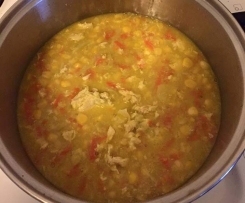 Easy chicken and sweetcorn soup
