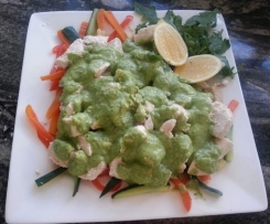 VAROMA CHICKEN WITH A PESTO VELOUTE TWIST