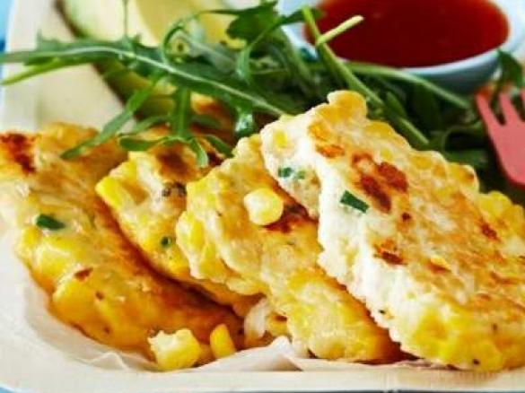 Corn and Feta Fritters