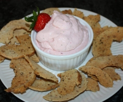 Light & fluffy strawberry whipped cream cheese