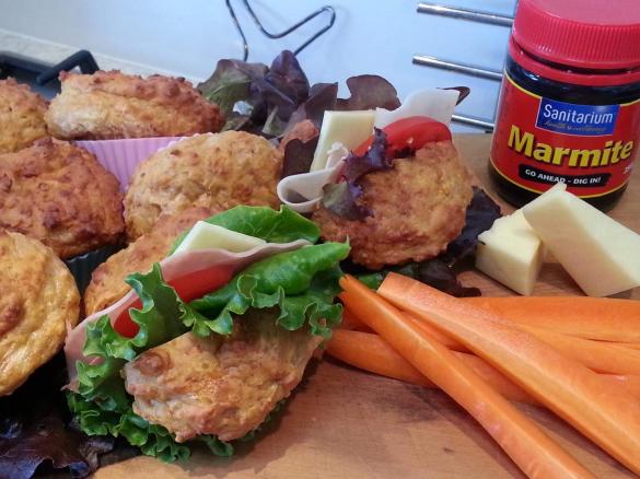 cheesey-carrot and marmite muffins