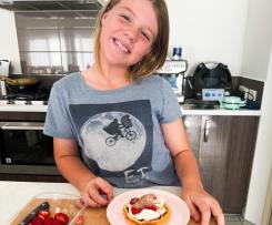 Waffle mix - makes 9 waffles in Kmart mini waffle maker