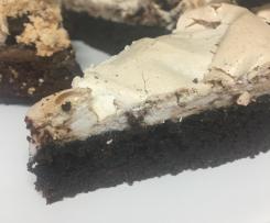 Chocolate Meringue Brownie Cake