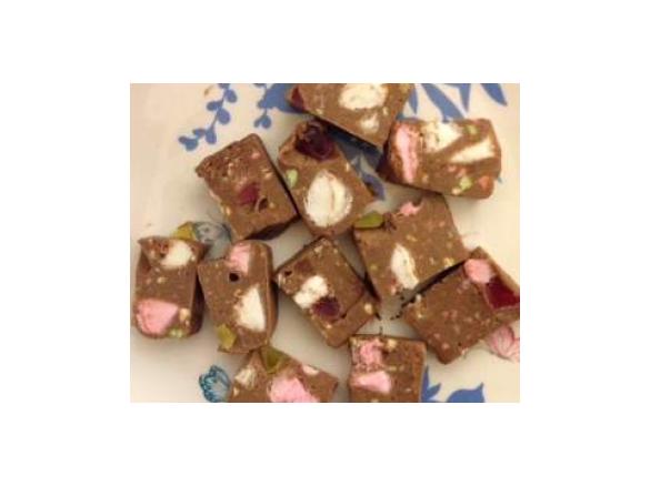 Clone of Amazingly Easy Chocolate Fudge - Rocky Road Style
