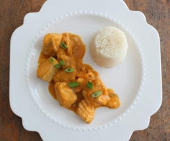 Vietnamese fish curry with sticky rice