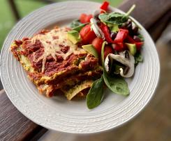Pumpkin, spinach and ricotta lasagna