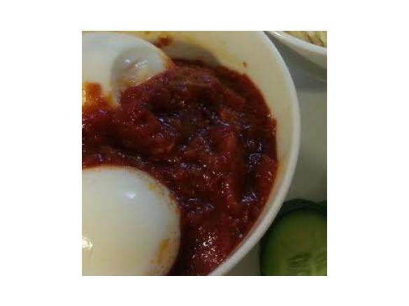 Sambal Tumis Telor (Egg Sambal Red Chilli )