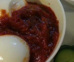 Sambal Tumis Telor (Egg Sambal Red Chilli )