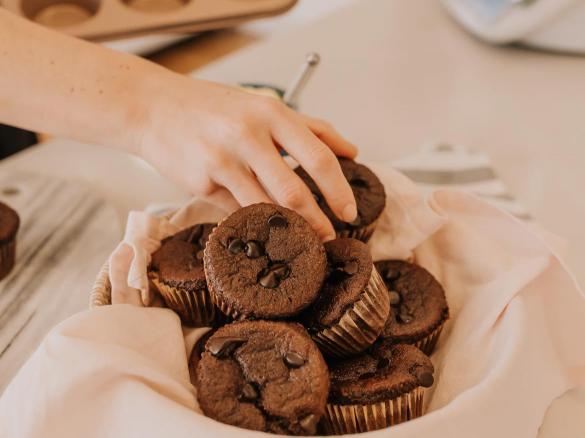 Keto Double Chocolate Muffins