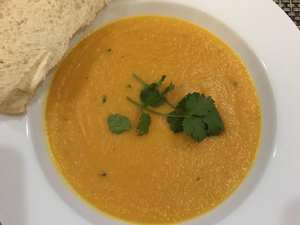 Sweet Potato, Carrot, Coconut and Lime Soup